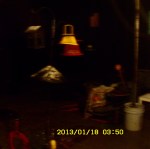 Snow on bird feeders.