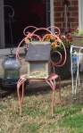 Squirrel feeder on chair