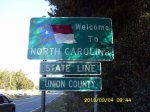 North Carolina sign.