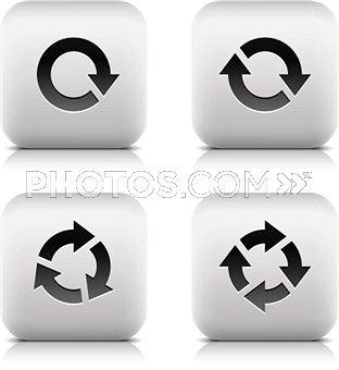 Repetition with black & white arrows