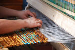 weaving on loom
