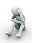 Depressed man clip art