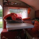 From open side window toward the door and opposite side of trailer