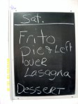 Menu chalk board
