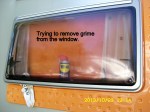 Removing grime from the window