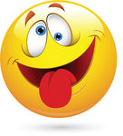 Smiley face with tongue hanging out