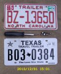 NC & TX license plates