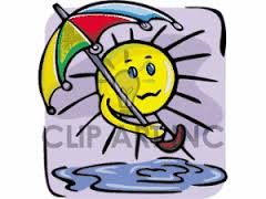 Smiley face under umbrella