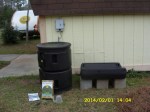 "Compost Tea" container in place