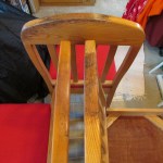 Three chairs, tops are blemished