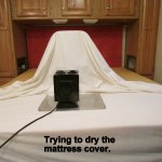 Trying to dry mattress pad