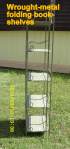 Wrought-metal small folding book shelves, side view