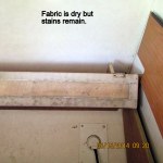 Dry but stains remain