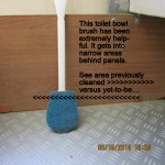 The toilet bowl brush is very helpful