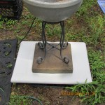 Cement base for fountain