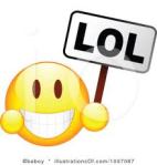 Smiley laughing out loud