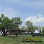 Screened dining area