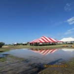 Tent reflection on the water