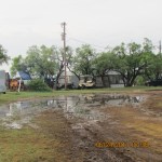 Mud and standing water