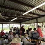 Standing in serving line