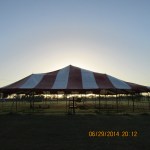 Sunset behind worship tent