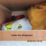 Cabinet under refrigerator