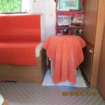 Nature's Head in position, cover with towel