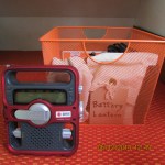 Emergency radio, and battery lamps