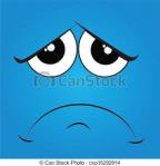 Smiley face blue in the face