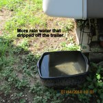 Rain water off trailer