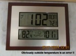 Time and temperature indoors