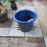Later, a new rain barrel