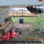 Tub is in neighbor's yard