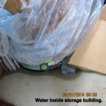 Water inside storage building (2)