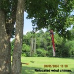 Relocated wind chimes