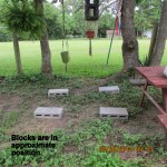 Blocks for picnic table