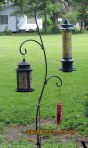 Filled bird feeders (2)