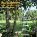 Moved the wind chimes