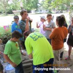 Enjoying the lemonade