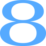 Eight in blue
