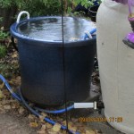 Tub full of rain water
