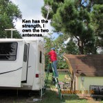 Ken taking down antenna