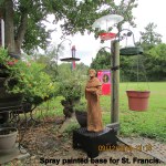 Black base for St. Francis