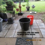 Finished project with rain containers