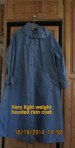 Blue rain coat