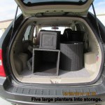 Unloading large planters