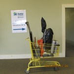 Cart full of donations