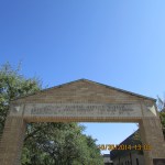 Arch over garden area