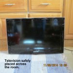 TV set across the room