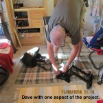 Dave working on the bracket